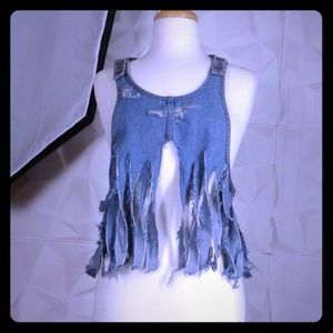 Distressed Jean Top